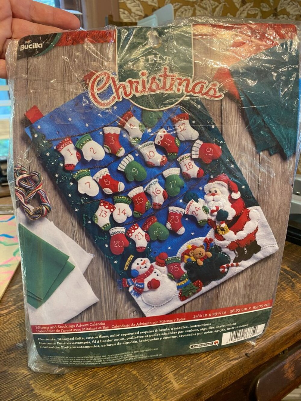 Bucilla Felt Pocket Advent Calendar Kit 14.5x23.75 in 86735